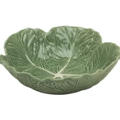 Bordallo koolblad schaal ø 29 cm aardewerk groen