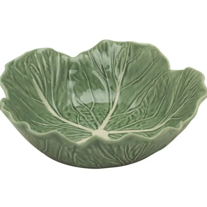 Bordallo koolblad schaal ø 22,5 cm aardewerk groen