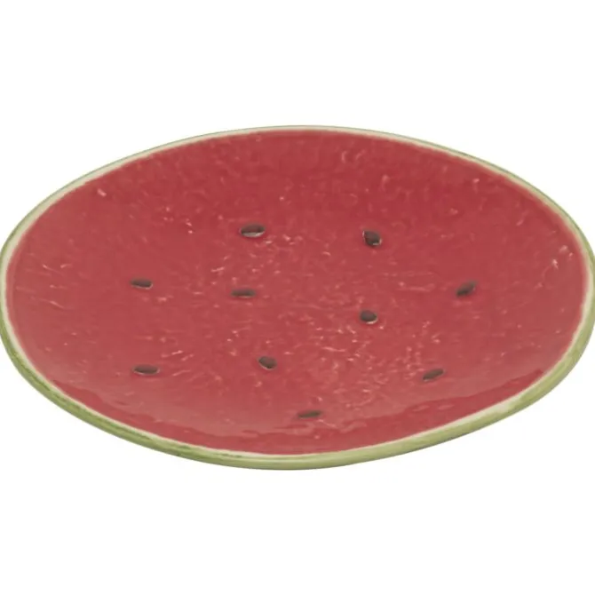Bordallo watermeloen bord ø 21,5 cm aardewerk rood