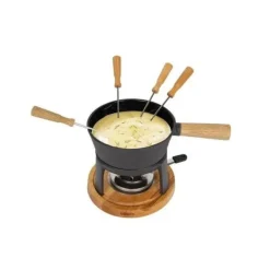 Boska Monaco Fondue Set Pro 1 liter gietijzer zwart 4-persoons