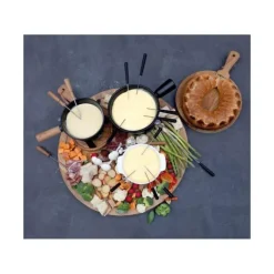 Boska Monaco Fondue Set Pro 1 liter gietijzer zwart 4-persoons