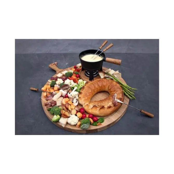 Boska Monaco Fondue Set Pro 1 liter gietijzer zwart 4-persoons