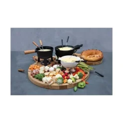 Boska Monaco Fondue Set Pro 1 liter gietijzer zwart 4-persoons