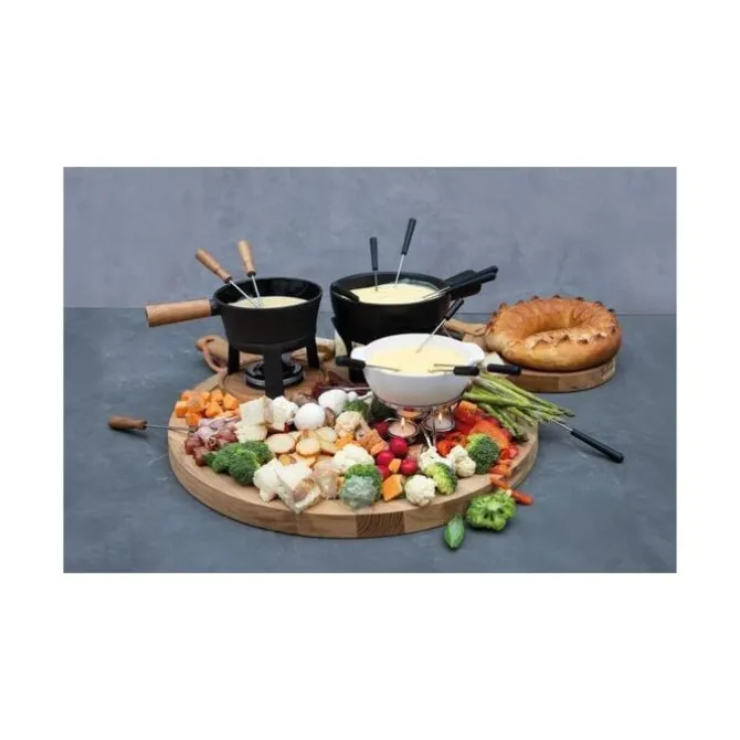 Boska Monaco Fondue Set Pro 1 liter gietijzer zwart 4-persoons