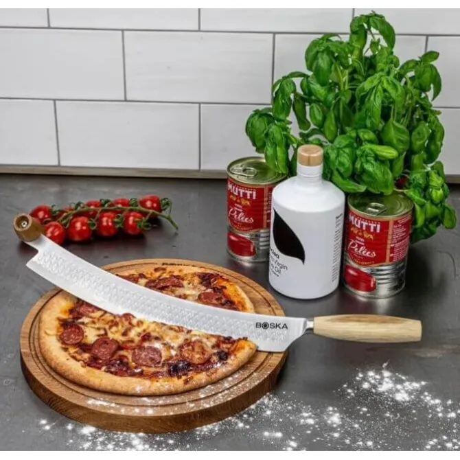 Boska Oslo kaas & pizzames 44 cm hout/rvs