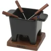Boska Tapas fondueset 400 ml aardewerk zwart 4-persoons