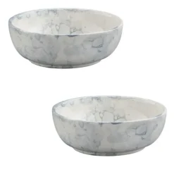 Bowls and Dishes Espuma kom ø 15 cm aardewerk grijs 2 stuks