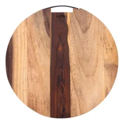 Bowls and Dishes Pure Rose Wood serveerplank ø 50 cm met 1 metalen handvat