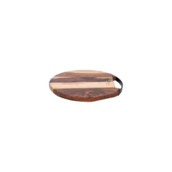 Bowls and Dishes Pure Rose Wood serveerplank ø 25 cm met 1 metalen handvat