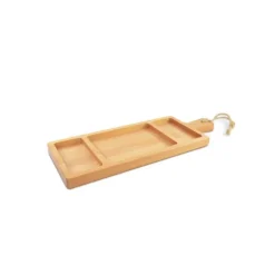 Bowls and Dishes Puur Hout serveerplank 3-vaks 49 x 18 cm beukenhout
