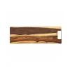 Bowls and Dishes Rose Wood rechte serveerplank met metalen handvat 59 cm