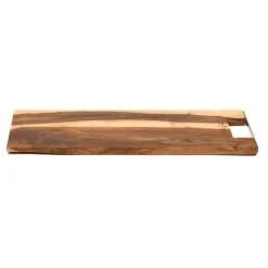 Bowls and Dishes Rose Wood rechte serveerplank met metalen handvat 49 cm