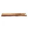 Bowls and Dishes Rose Wood rechte serveerplank met metalen handvat 69 cm