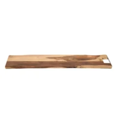 Bowls and Dishes Rose Wood rechte serveerplank met metalen handvat 69 cm