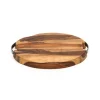 Bowls and Dishes Rose Wood ronde serveerplank met metalen handvat ø 39 cm