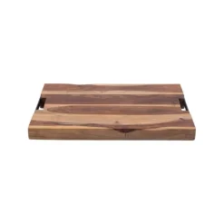 Bowls and Dishes Rose Wood serveerplank met metalen handvatten 50 x 40 cm