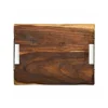 Bowls and Dishes Rose Wood serveerplank met metalen handvatten 40 x 30 cm