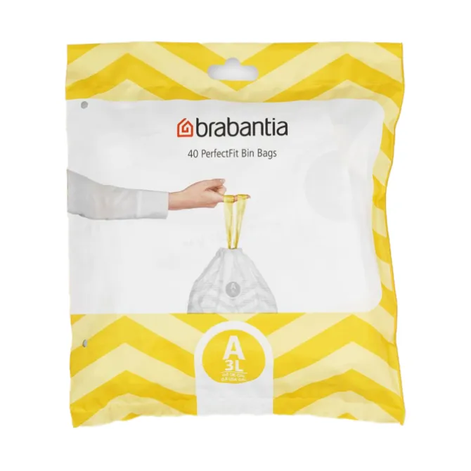 Brabantia PerfectFit A afvalzakken met trekband 3 liter 40 stuks