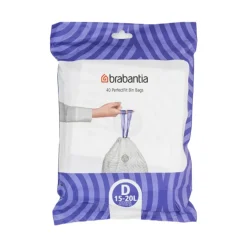Brabantia PerfectFit D afvalzakken met trekband 15 tot 20 liter 40 stuks