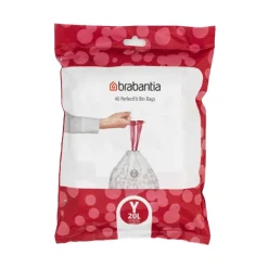 Brabantia PerfectFit J afvalzakken met trekband 20 tot 25 liter 40 stuks