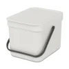 Brabantia Sort en Go afvalbak 6 liter Light Grey