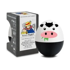 Brainstream piepei Boerderij koe 5 cm kunststof zwart-wit