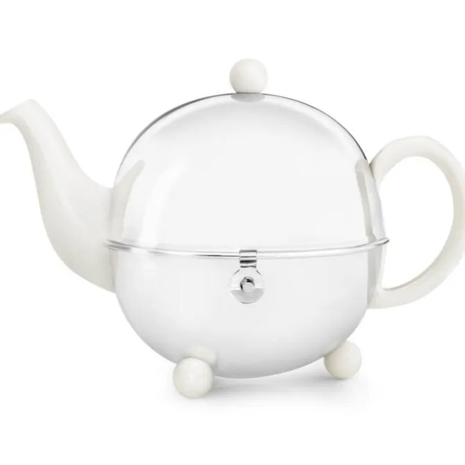 Bredemeijer Cosy theepot 1,3 liter aardewerk wit