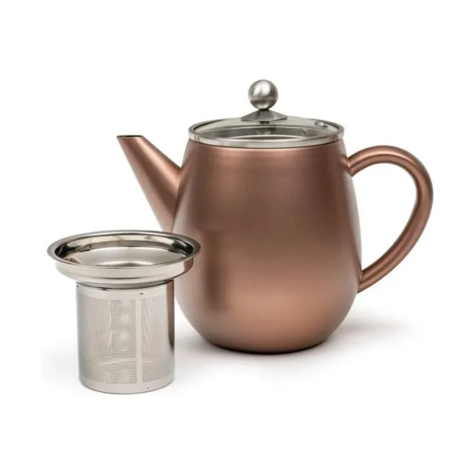 Bredemeijer Duet Eva theepot 1,1 liter rvs Rust Brown