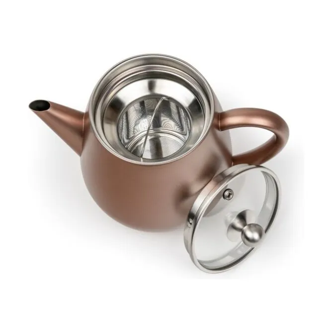 Bredemeijer Duet Eva theepot 1,1 liter rvs Rust Brown