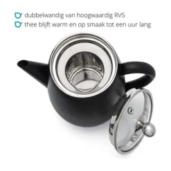 Bredemeijer Duet Eva theepot 500 ml rvs Matt Black