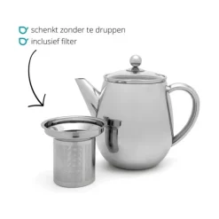 Bredemeijer Duet Eva theepot 500 ml rvs glanzend