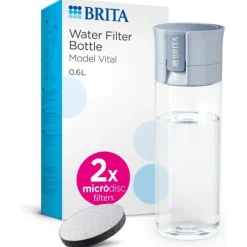 Brita On The Go Vital waterfilterfles 600 ml kunststof lichtblauw
