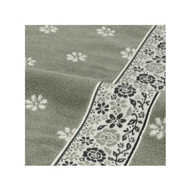 Bunzlau Castle Belle Fleur handdoek 60 x 53 cm katoen donkergroen