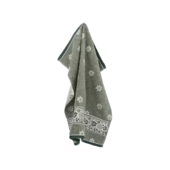Bunzlau Castle Belle Fleur handdoek 60 x 53 cm katoen donkergroen