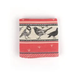Bunzlau Castle Birds theedoek 65 x 65 cm katoen rood