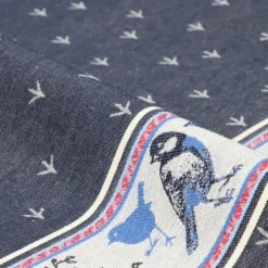 Bunzlau Castle Birds theedoek 65 x 65 cm katoen donkerblauw