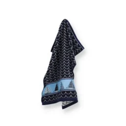 Bunzlau Castle Boat handdoek 53 x 60 cm katoen donkerblauw