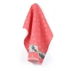 Bunzlau Castle Cats theedoek 65 x 65 cm katoen rood