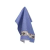Bunzlau Castle Chickens theedoek 65 x 65 cm katoen Royal Blue