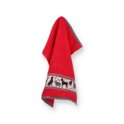 Bunzlau Castle Dogs handdoek 53 x 60 cm katoen rood