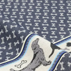 Bunzlau Castle Dogs theedoek 65 x 65 cm katoen donkerblauw