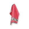 Bunzlau Castle Dogs theedoek 65 x 65 cm katoen rood