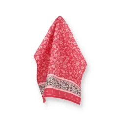 Bunzlau Castle Dragonfly theedoek 65 x 65 cm katoen rood