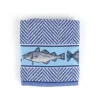 Bunzlau Castle Fish handdoek 53 x 60 cm katoen koningsblauw