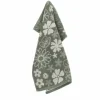 Bunzlau Castle Flowerbed handdoek 53 x 60 cm katoen Dark Green