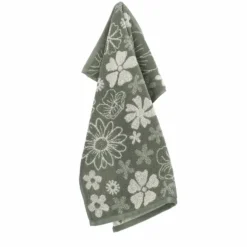 Bunzlau Castle Flowerbed handdoek 53 x 60 cm katoen Dark Green