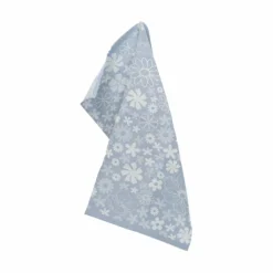 Bunzlau Castle Flowerbed theedoek 65 x 65 cm katoen Grey Blue