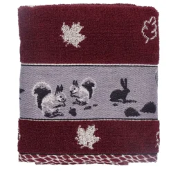 Bunzlau Castle Forest Animals handdoek 53 x 60 cm katoen Burgundy