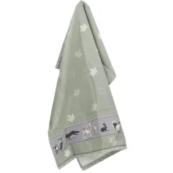 Bunzlau Castle Forest Animals theedoek 65 x 65 cm katoen Dark Green