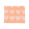 Bunzlau Castle Hearts theedoek 65 x 65 cm katoen oranje